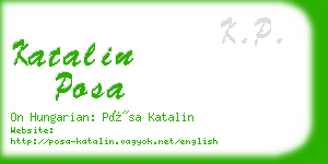 katalin posa business card